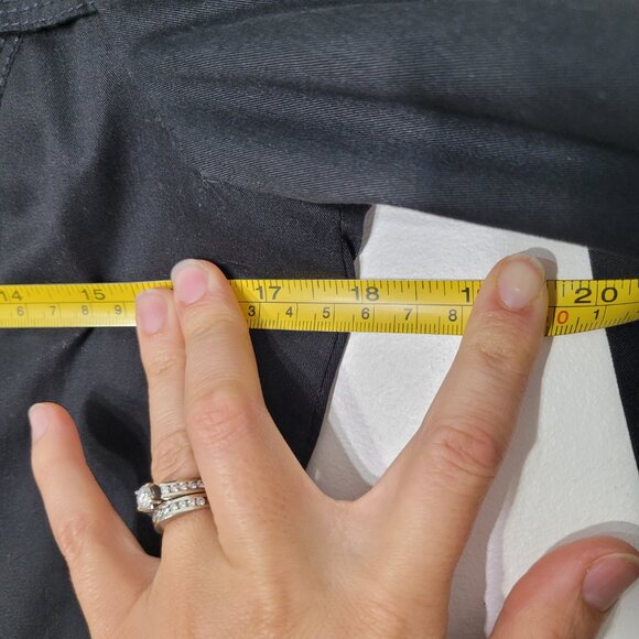 Stradivarius Women's Black Long Sleeve Double Breasted Trench Coats Size Small - Picture 11 of 12